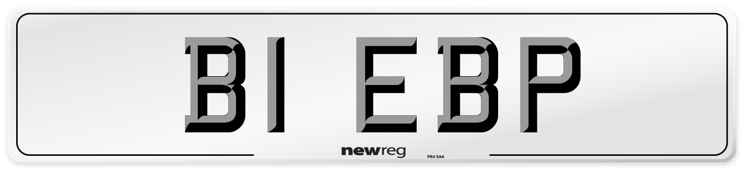 B1 EBP Number Plate from New Reg